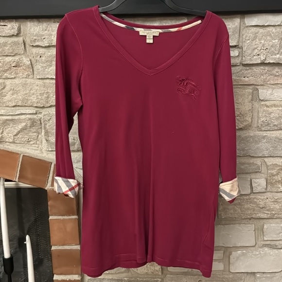 Burberry Tops - Burberry Women’s Blouse Size Large Fuchsia Color